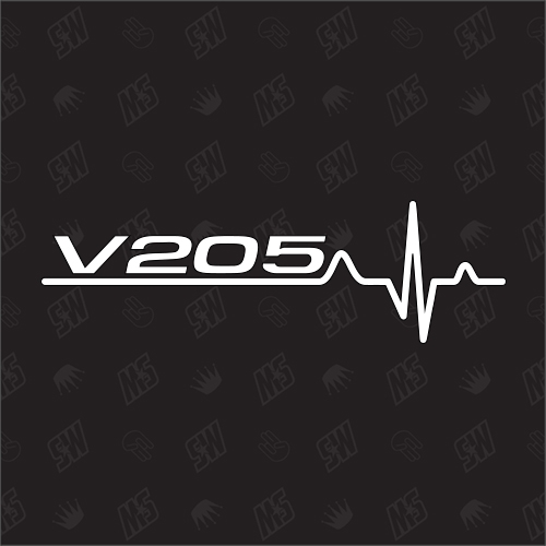V205 Herzschlag - Sticker kompatibel mit Mercedes Benz
