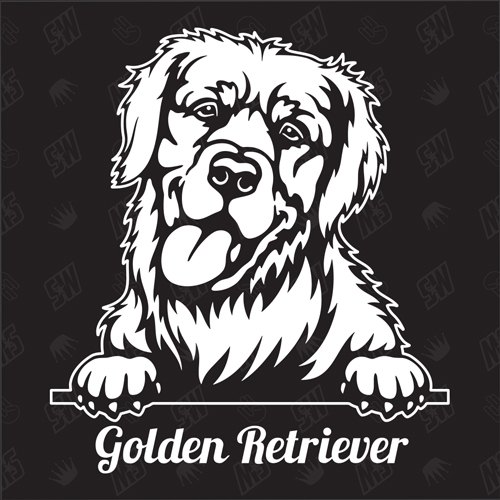 Golden Retriever Version 5 - Sticker, Hundeaufkleber, Autoaufkleber