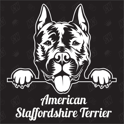 American Staffordshire Terrier Version 1 - Sticker, Hundeaufkleber, Autoaufkleber