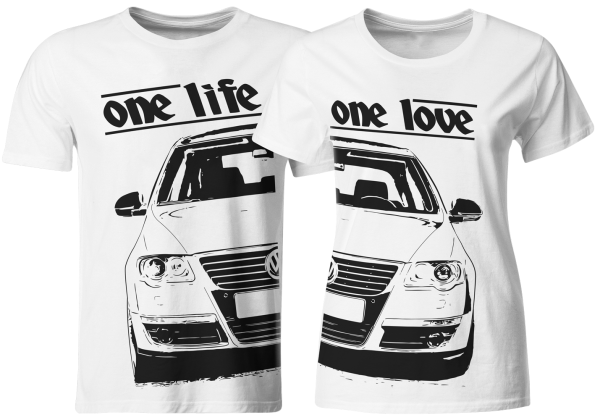 one life - one love - Partner T-Shirts VW Passat 3C