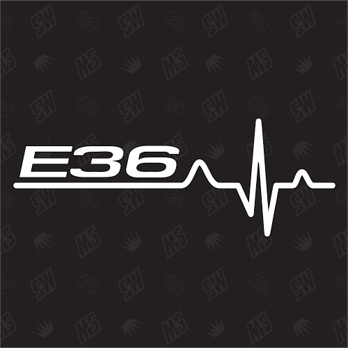 E36 Herzschlag - Sticker, Tuning Fan Aufkleber, BMW