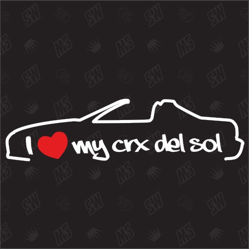 I love my Honda CRX EH6 / EG2 - Sticker Bj.92-98