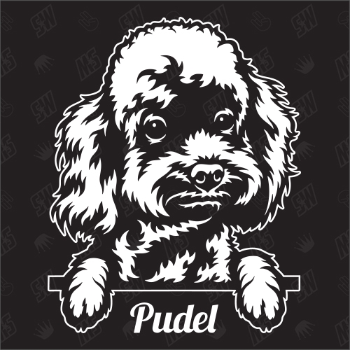 Pudel Version 2 - Sticker, Hundeaufkleber, Autoaufkleber, Poodle