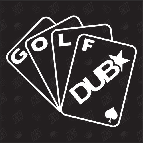 Spielkarten Golf - Sticker kompatibel mit VW