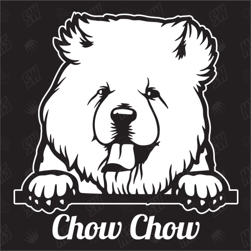 Chow Chow Version 1 - Sticker, Hundeaufkleber, Autoaufkleber