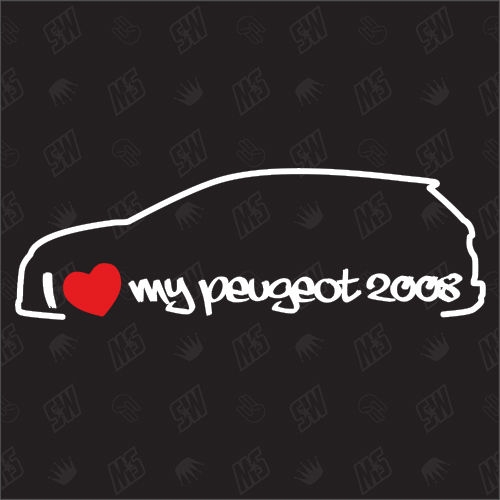 I love my Peugeot 2008 - Sticker ab Bj.13