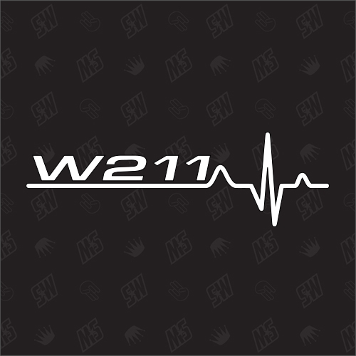 W211 Herzschlag - Sticker kompatibel mit Mercedes Benz