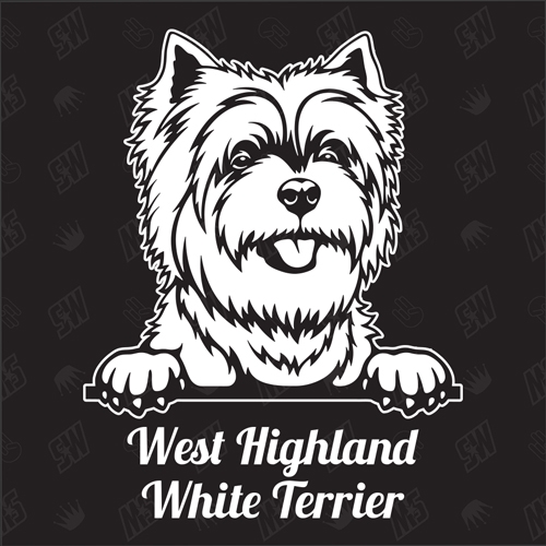 West Highland White Terrier Version 2 - Sticker, Hundeaufkleber, Autoaufkleber
