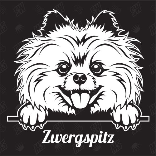 Zwergspitz Spitz Pomeranian Version 1 - Sticker, Hundeaufkleber, Autoaufkleber
