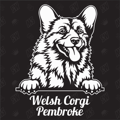 Welsh Corgi Pembroke Version 2 - Sticker, Hundeaufkleber, Autoaufkleber