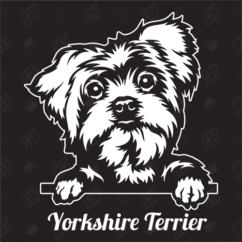 Yorkshire Terrier Version 6 - Sticker, Hundeaufkleber, Autoaufkleber
