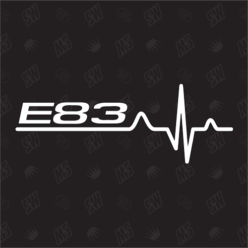 E83 Herzschlag - Sticker, Tuning Fan Aufkleber, BMW
