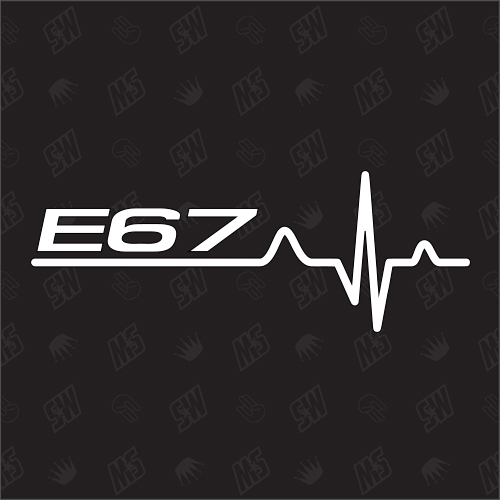 E67 Herzschlag - Sticker, Tuning Fan Aufkleber, BMW