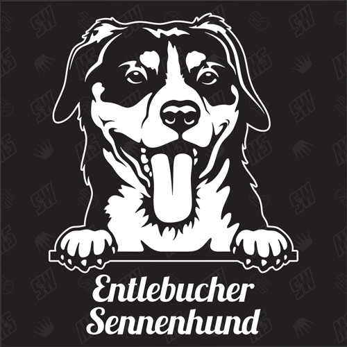 Entlebucher Sennenhund Version 8 - Sticker, Hundeaufkleber, Autoaufkleber