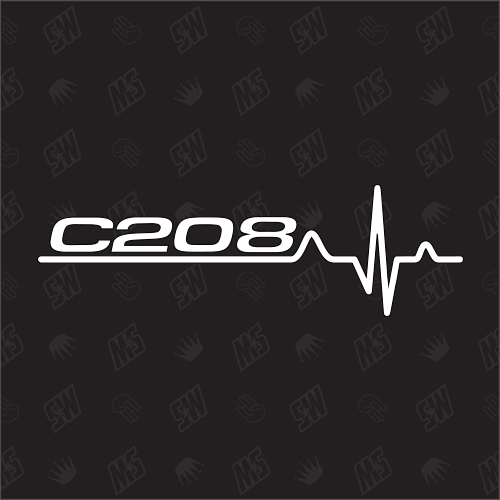 C208 Herzschlag - Sticker kompatibel mit Mercedes Benz