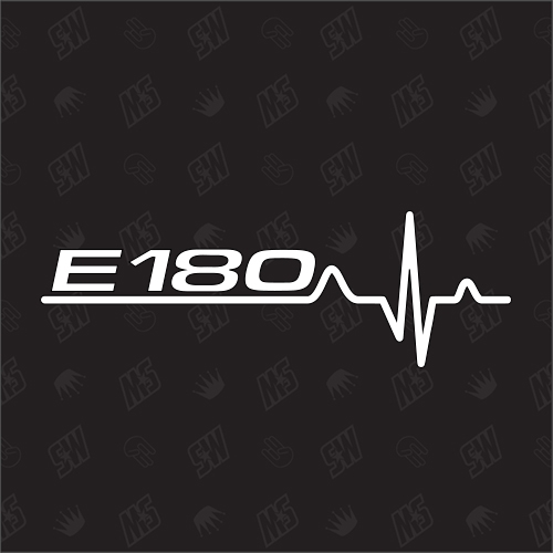 E180 Herzschlag - Sticker kompatibel mit Mercedes Benz