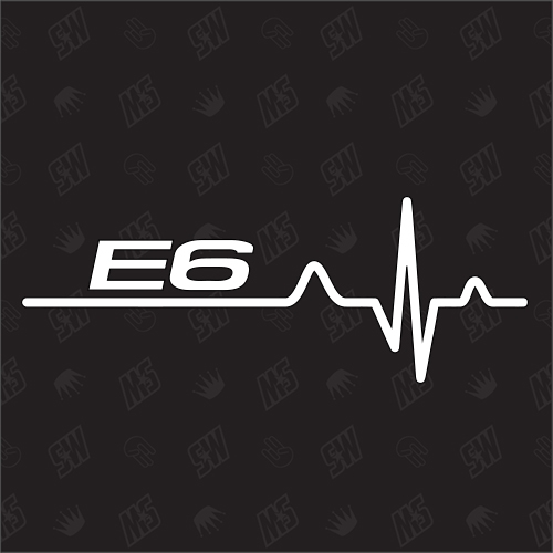 E6 Herzschlag - Sticker, Tuning Fan Aufkleber, BMW