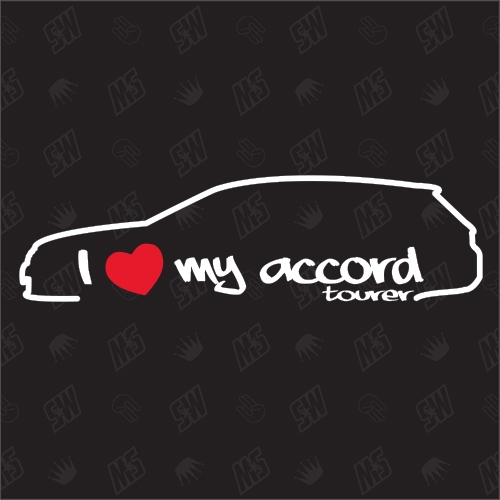 I love my Accord Tourer - Sticker - Baujahr 2008