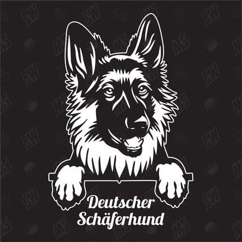 Deutscher Schäferhund Version 9 - Sticker, Hundeaufkleber, Autoaufkleber