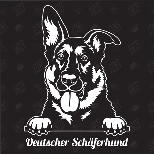 Deutscher Schäferhund Version 14 - Sticker, Hundeaufkleber, Autoaufkleber