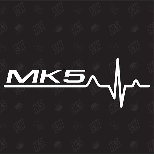 MK5 Herzschlag - Sticker kompatibel mit Ford