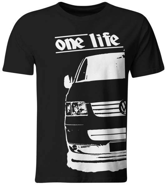 one life - T-Shirt (Boys) - VW T5 Bus Schwarz / 4XL