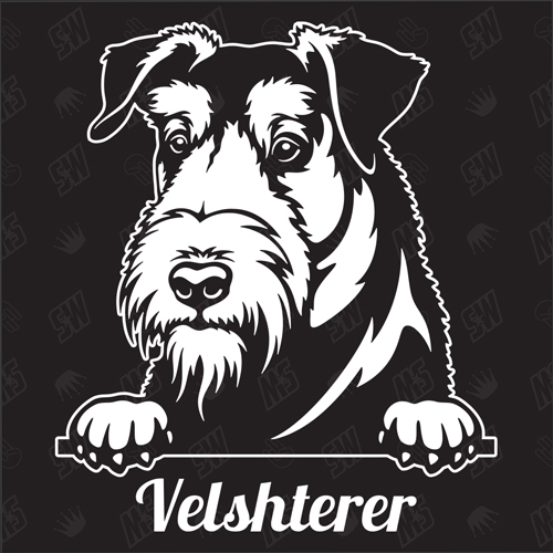 Velshterer Version 1 - Sticker, Hundeaufkleber, Autoaufkleber