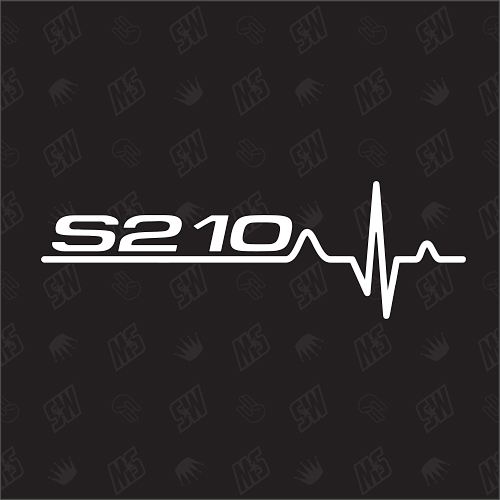 S210 Herzschlag - Sticker kompatibel mit Mercedes Benz