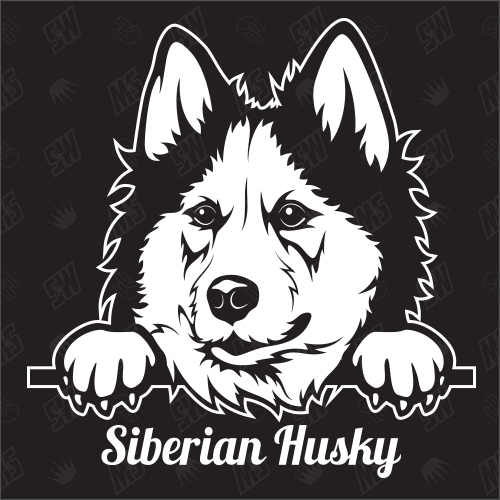 Husky Version 1 - Sticker, Hundeaufkleber, Autoaufkleber, Siberian