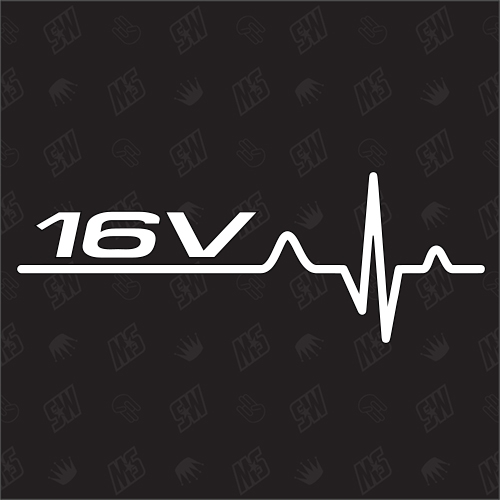 16V Herzschlag - Sticker