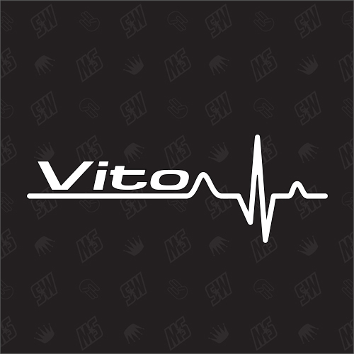 Vito Herzschlag - Sticker kompatibel mit Mercedes Benz