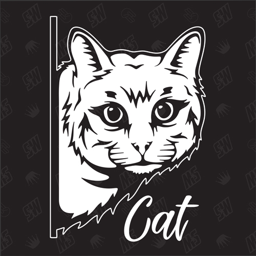 Hauskatze Version 2 - Sticker, Aufkleber, Katzenaufkleber, Cat