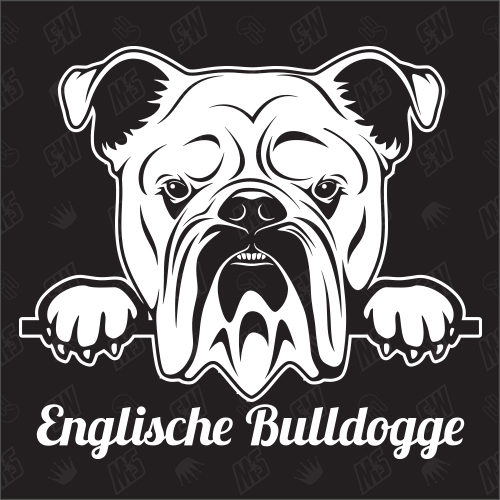 Englische Bulldogge Version 1 - Sticker, Hundeaufkleber, Autoaufkleber