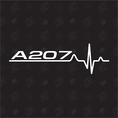 A207 Herzschlag - Sticker kompatibel mit Mercedes Benz