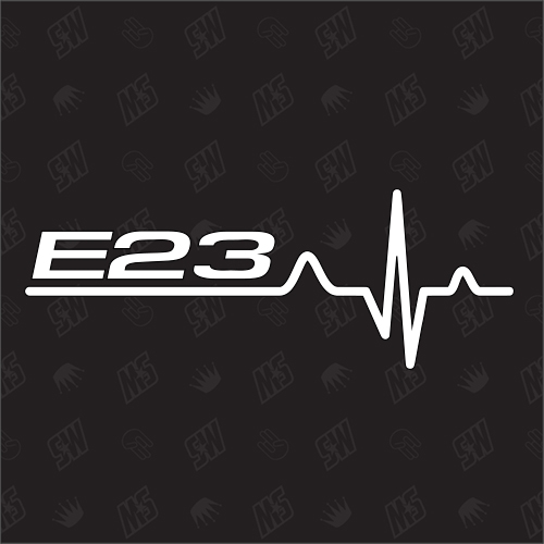 E23 Herzschlag - Sticker, Tuning Fan Aufkleber, BMW