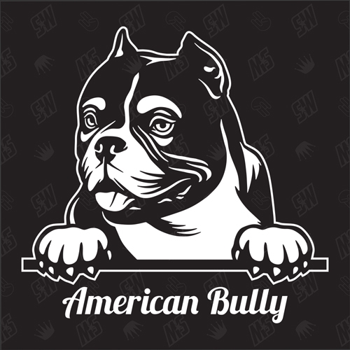 American Bully Version 1 - Sticker, Hundeaufkleber, Autoaufkleber