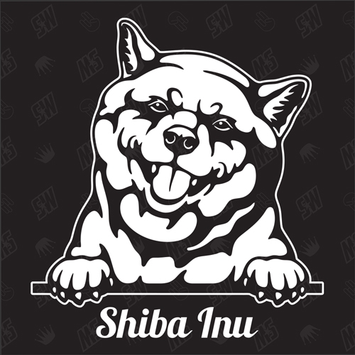 Shiba Inu Version 1 - Sticker, Hundeaufkleber, Autoaufkleber