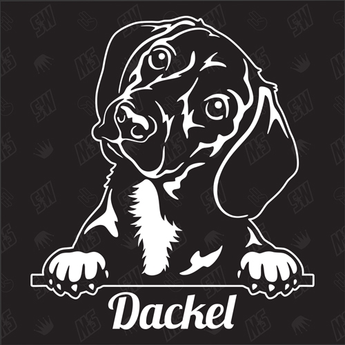 Dackel Dachshund Version 4 - Sticker, Hundeaufkleber, Autoaufkleber