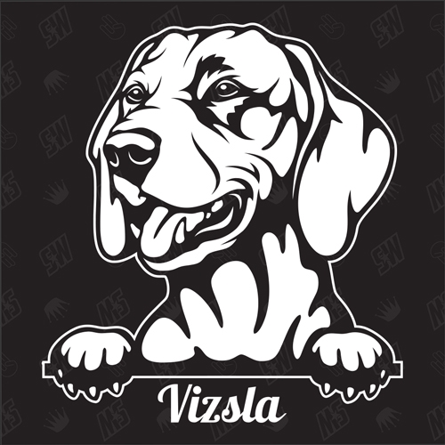 Vizsla Version 2 - Sticker, Hundeaufkleber, Autoaufkleber