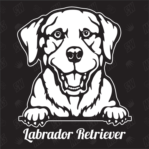 Labrador Retriever Version 7 - Sticker, Hundeaufkleber, Autoaufkleber