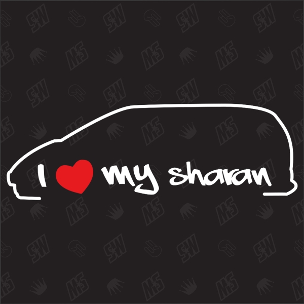 I love my Sharan 1 - Sticker kompatibel mit VW - Baujahr 1995 - 2000