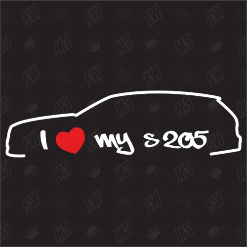 I love my Mercedes S205- Sticker, ab Bj 14