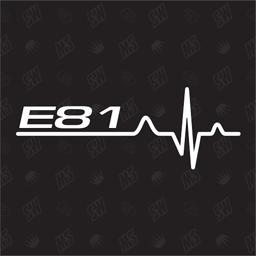 E81 Herzschlag - Sticker, Tuning Fan Aufkleber, BMW