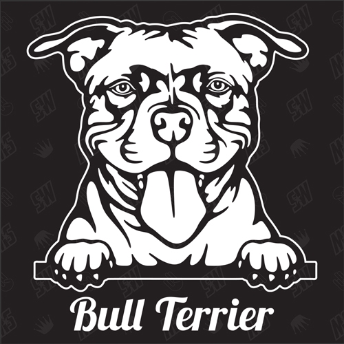 Bull Terrier Version 1 - Sticker, Hundeaufkleber, Autoaufkleber
