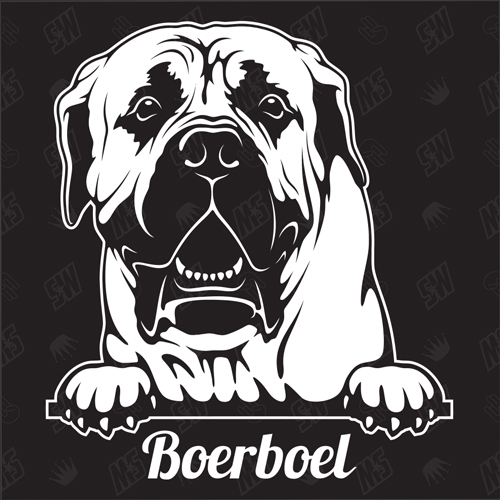 Boerboel Version 1 - Sticker, Hundeaufkleber, Autoaufkleber