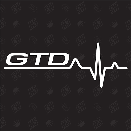 GTD Herzschlag - Sticker kompatibel mit VW