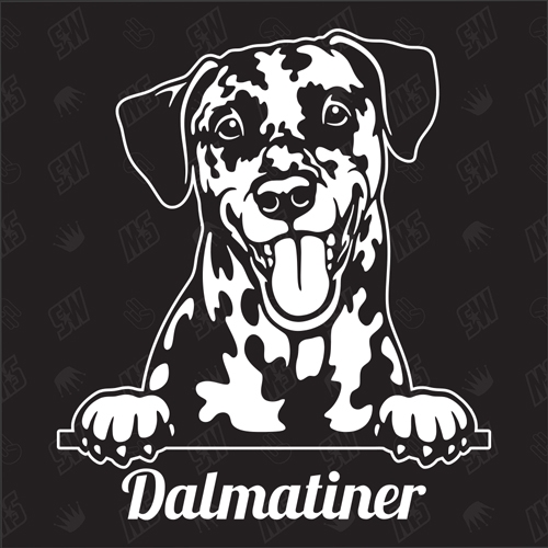 Dalmatiner Version 4 - Sticker, Hundeaufkleber, Autoaufkleber