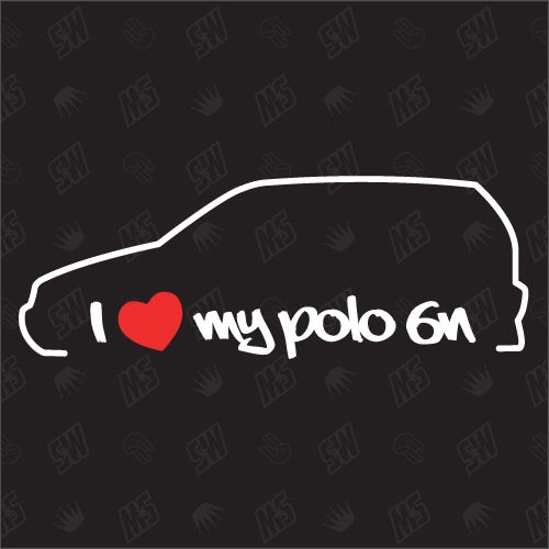 I love my Polo 6N - Sticker kompatibel mit VW - Baujahr 1994 - 1999