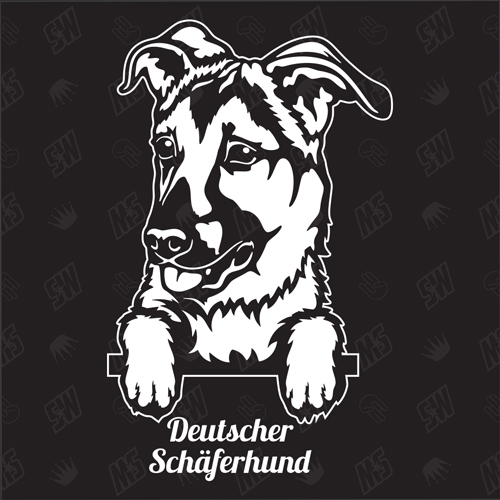 Deutscher Schäferhund Version 11 - Sticker, Hundeaufkleber, Autoaufkleber