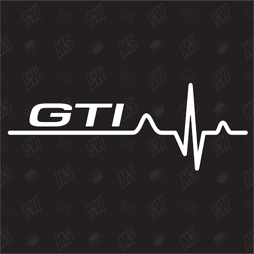GTI Herzschlag - Sticker kompatibel mit VW
